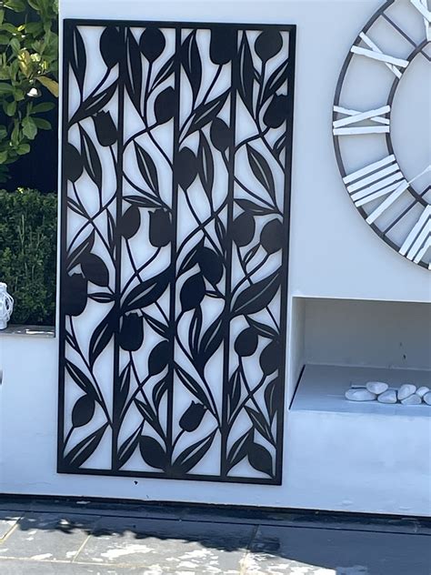 Laser Cut Steel Garden Privacy Decorative Screen Panels With Etsy