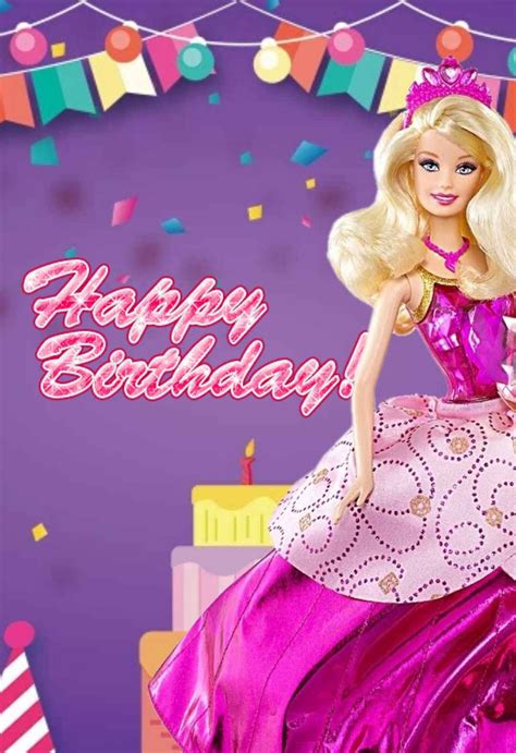 8 Barbie And Barbie Princess Printable Birthday Cards Free