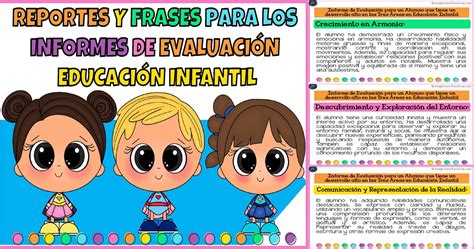 Reportes Y Frases Para Los Informes De EvaluaciÓn En EducaciÓn Infantil