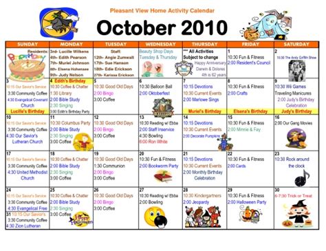 Nursing Home Activity Calendars Printable Calendar Template 2021