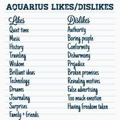 Heres A General List Of The Most Common Likes And Dislikes Of An