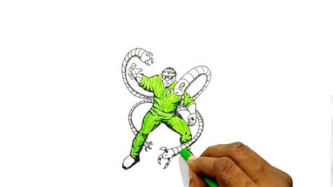 How To Draw Doctor Octopus From Spider Man Youtube