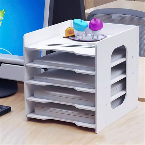 Desktop File Sorter Organizer A4 Filing Tray Desk Tidy Organizer 5 Tier