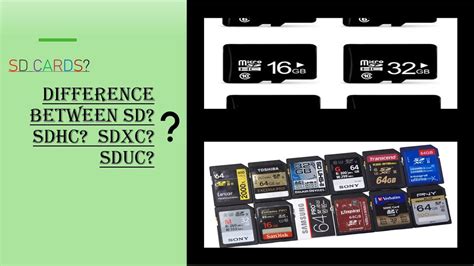 Memory Card Types Class Difference Between Sdsc Sdhc Sdxc Sduc