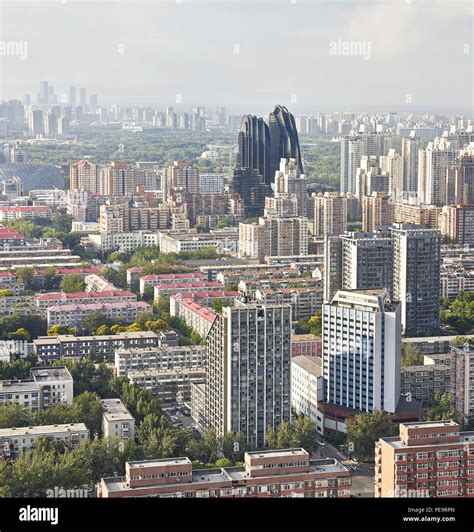 Beijing Cityscape With View Of Chaoyang Park Plaza Chaoyang Park Plaza