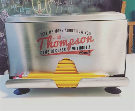 Gifts for teachers have come a really long way since the days of a shiny red apple. Pencil Dispenser Great gift idea for male teachers! We ...