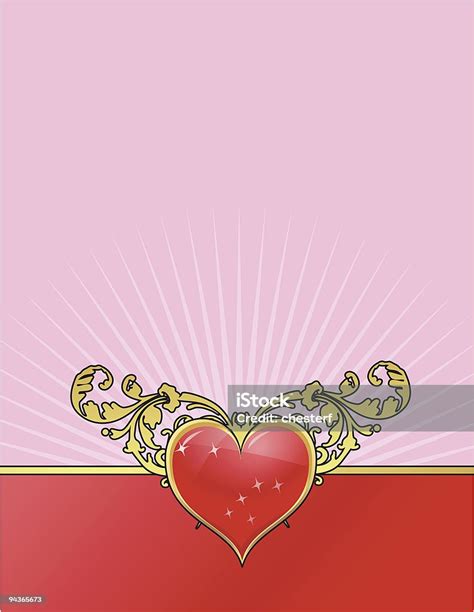 Valentines Vintage Style Blank Card Stock Illustration Download Image