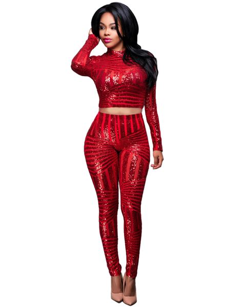 Sequins Crop Top Bodysuit Red Wholesale Lingeriesexy Lingeriechina