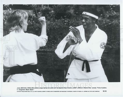 Michael Winslow And Janet Jones In Police Academy 5 Assignment Mia