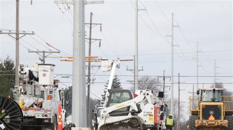 Aep Project Includes Installation Of New Metal Power Poles