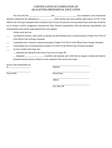 Printable Pre Marriage Counseling Worksheet