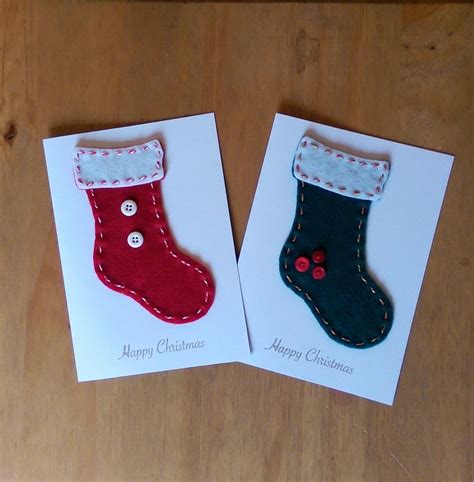 christmas stocking cards pack of 2 by handmadebyhoppy on etsy christmas stockings christmas
