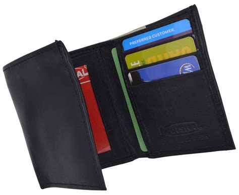 Genuine Leather Trifold Lambskin Wallet With Center Id Window 55