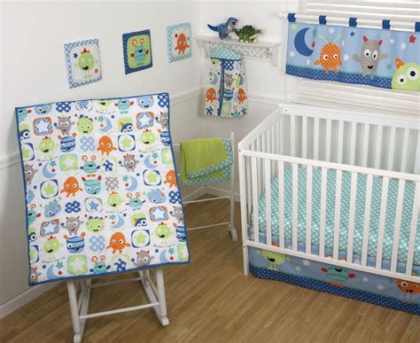 Crib bedding set whale for boy and girls. Sumersault Monster Babies Crib Bedding and Accessories ...