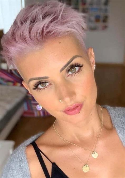 Amazing Purple Short Pixie Haircut Styles For Ladies In