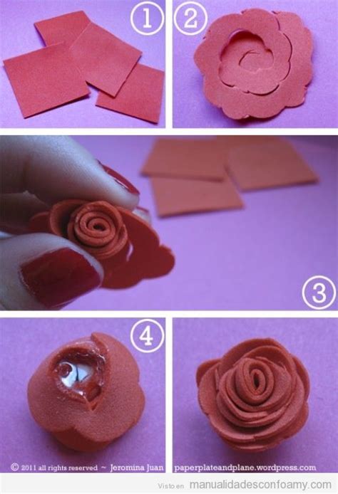 Tutorial Paso A Paso Para Hacer Rosas De Goma Eva Manualidades Con