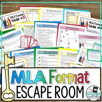 MLA Format Escape Room Activity The Daring English Teacher