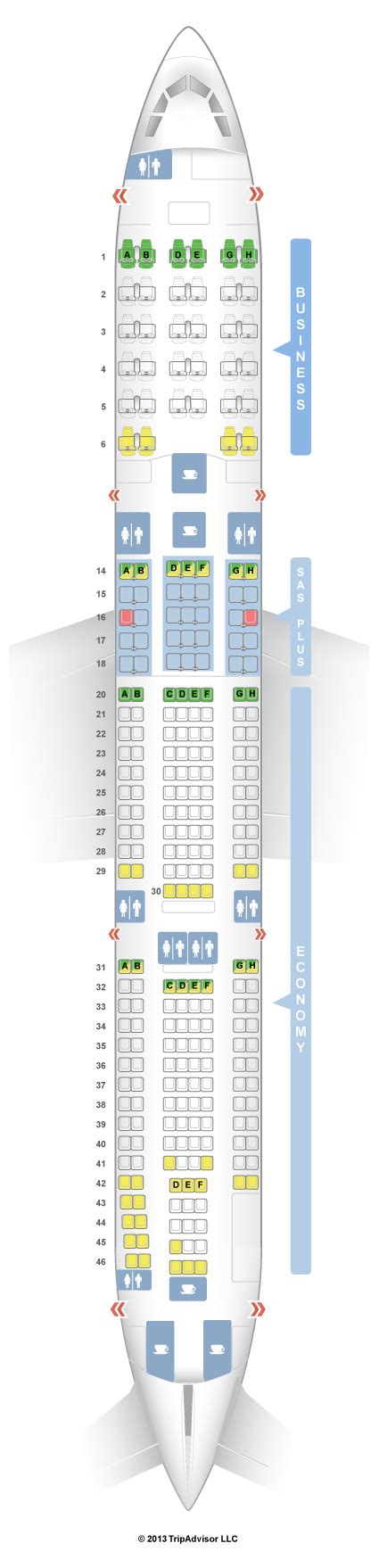 Seatguru Seat Map Sas Airbus A330 300 333 V1