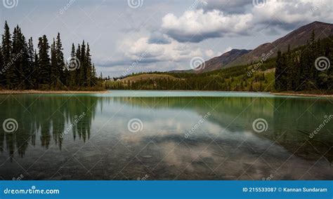 Emerald Lake In The Yukon Territory In Canada Stock Image Image Of