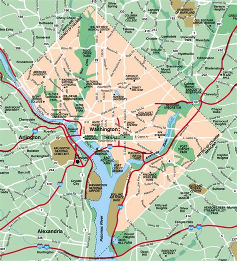 Map Of Washington Dc And Surrounding Areas Crabtree Valley Mall Map