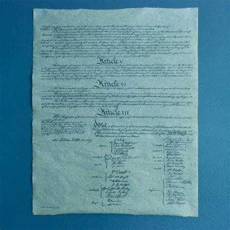 Us Constitution Full Size Four Page Reproduction National Archives