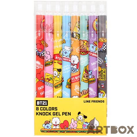 Buy Line Friends Bt21 Bite Diner Series Character Mix Coloured Pen Set