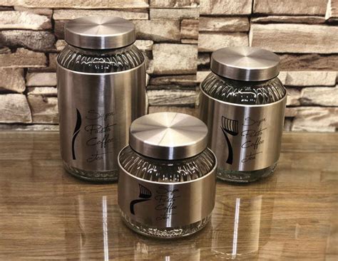 No more trying to hold. Buy High Grade Stainless Steel Canister Sets Food Coffee ...