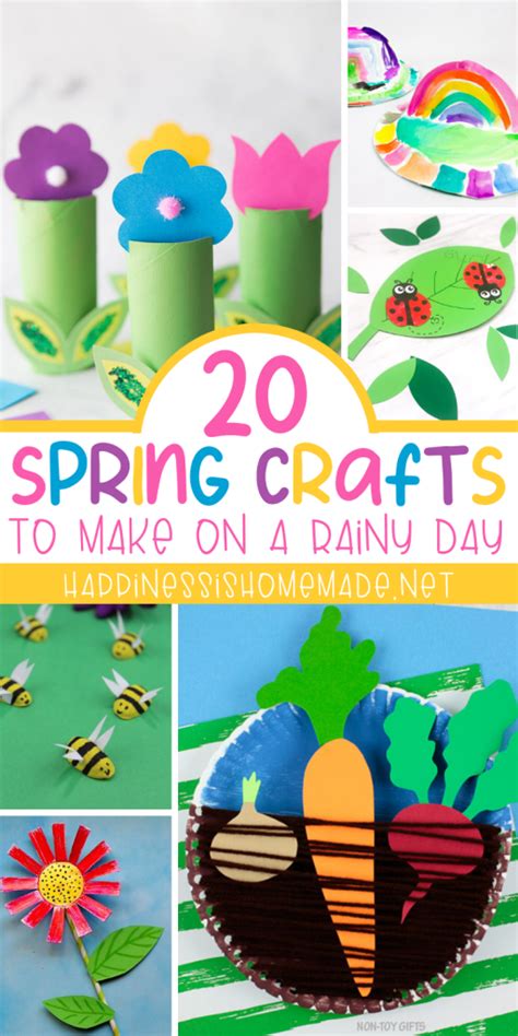 20 Easy Spring Crafts For Kids Happiness Is Homemade