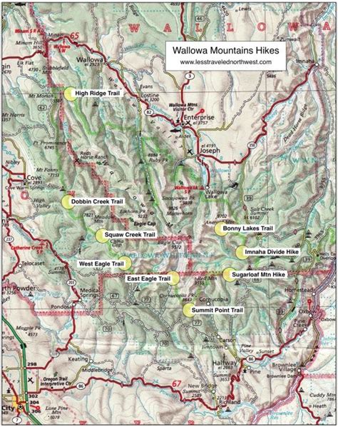 Eagle Cap Wilderness Trail Map Ph