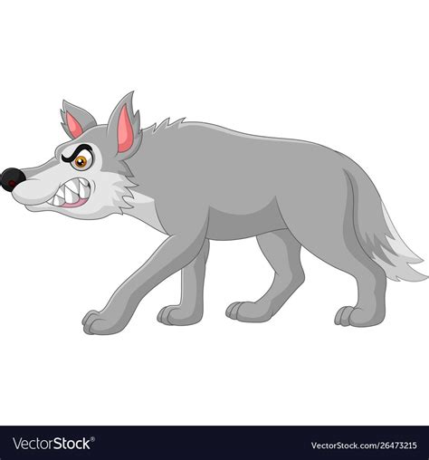 Share the best gifs now >>>. Cartoon angry wolf isolated on white background vector image on in 2020 | Angry wolf, Cartoon, Wolf