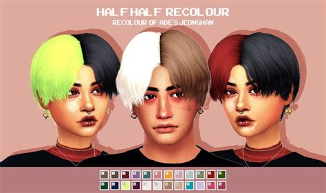 Cosmic Cc — ☾ Half Half Hair Recolour ☾ I Wanted To Recolour A