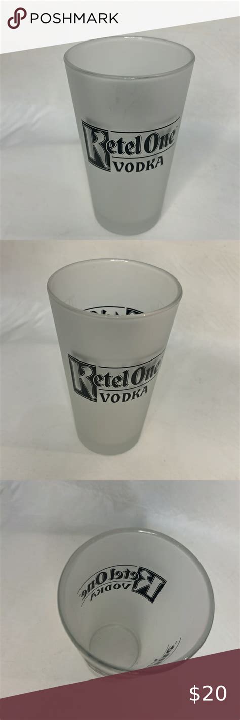 Ketel One Vodka 16 Oz Frosted Black Letter Drinking Glass 3 14 Round 5