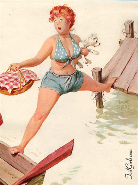 Duane Bryers Incredible Paintings Of Hilda The Forgotten Plus Size Pinup Girl From The