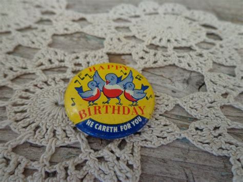 Vintage Happy Birthday Pin Etsy In 2021 Vintage Happy Birthday