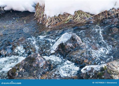 Melting Ice On Rough River Spring Is Coming Stock Photo Image Of