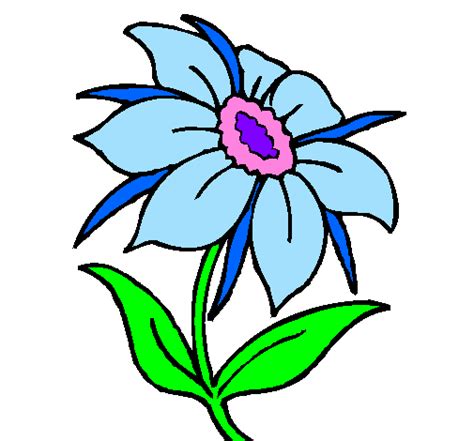 Disegni di fiori semplici per i bambini e immagini di fiori stilizzati da colorare per gli adulti. Disegno Fiore selvatico colorato da Utente non registrato ...
