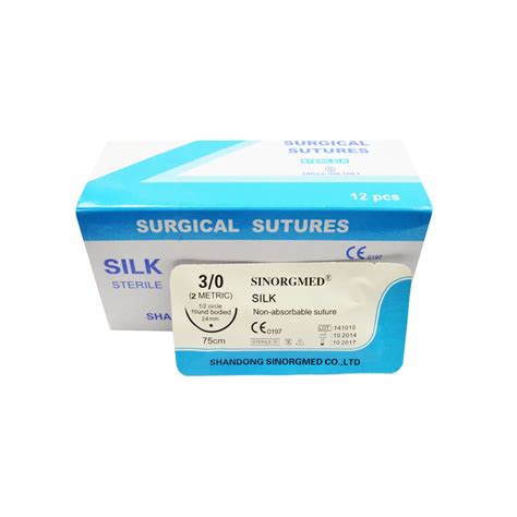 20 Silk Suture With 19mm 12 Circle Curved Needle Buy Silk Suture2