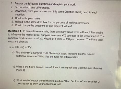 Solved Answer The Following Questions And Explain Your Chegg Com