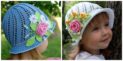 Crochet Flower Sun Hats Free Pattern Diy 4 Ever