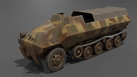 3d Model Type 1 Ho Ha Half Track Armoured Personnel Carrier Vr Ar