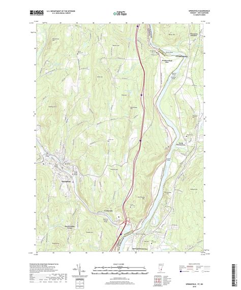 Mytopo Springfield Vermont Usgs Quad Topo Map