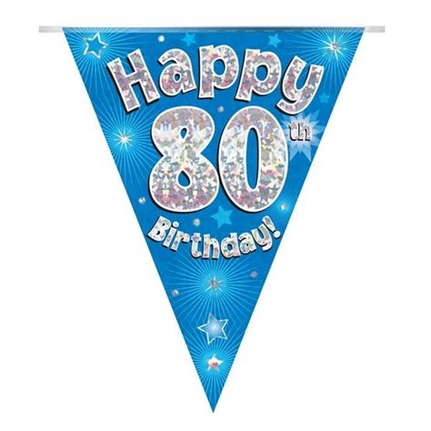 Happy 80th Birthday Blue 18 Foil Helium Balloon Buy Online