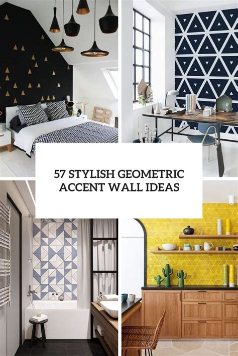 57 Stylish Geometric Accent Wall Ideas Digsdigs