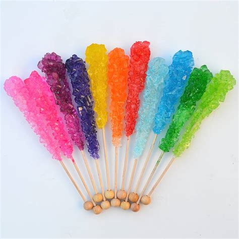 Flavoured Rock Candy Sugar Swizzle Sticks 10 Pack By The Sweet Party