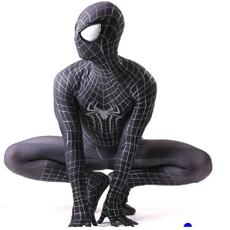 custom black the amazing zentai spiderman suit cosplay spider man costume adult spandex 3d
