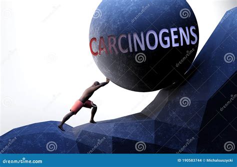 Carcinogens As A Problem That Makes Life Harder Symbolized By A