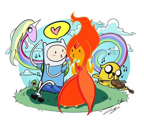 On Deviantart Flame Princess And Finn Adventure Time