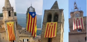 Resultado de imagen de banderas de cataluña en ls iglesias
