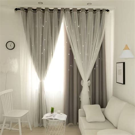 1pc Blackout Sheer Curtains Window Curtain Living Room Curtain