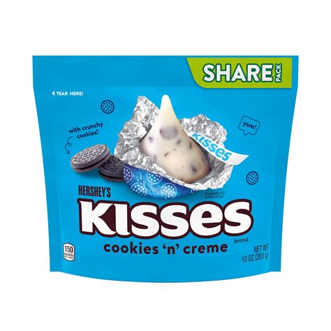 Hersheys Kisses Cookies N Creme Candy Share Pack 10 Oz